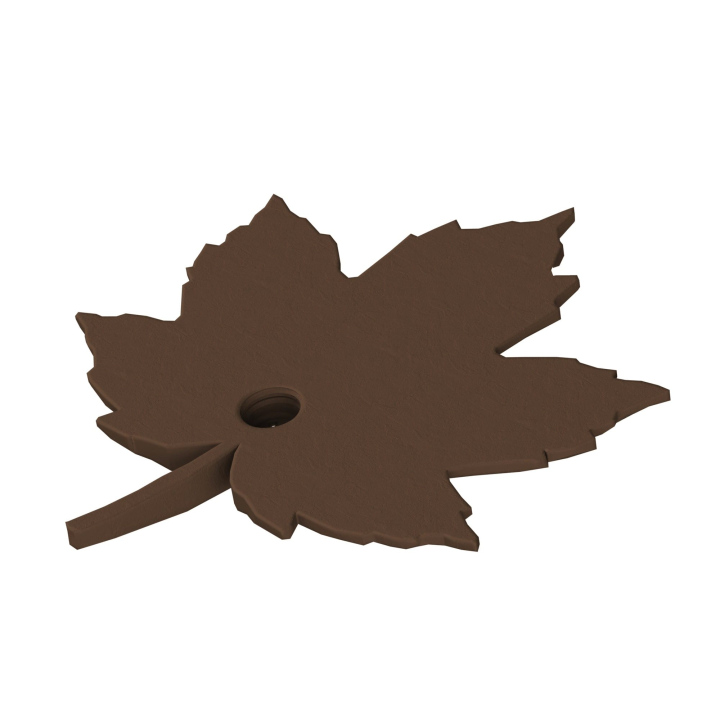 Ukrycie zapachu do treningóe nosework - atrapa klonowego liścia z gniazdem na puszki zapachowe