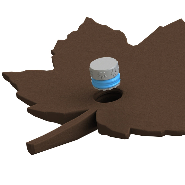 Mocowanie pudełka Fluonose Nano+ w zabawce węchowej Liść klonu