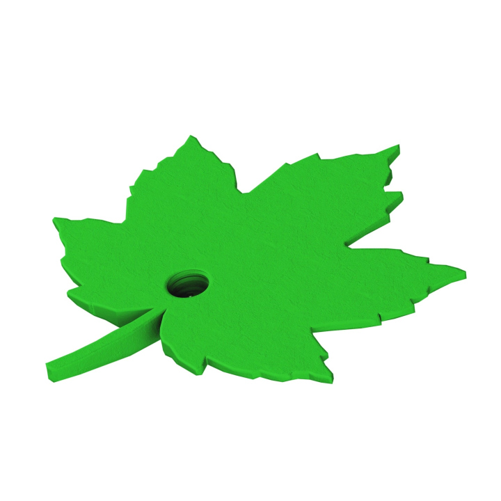 Ukrycie zapachu do treningóe nosework - atrapa klonowego liścia z gniazdem na puszki zapachowe