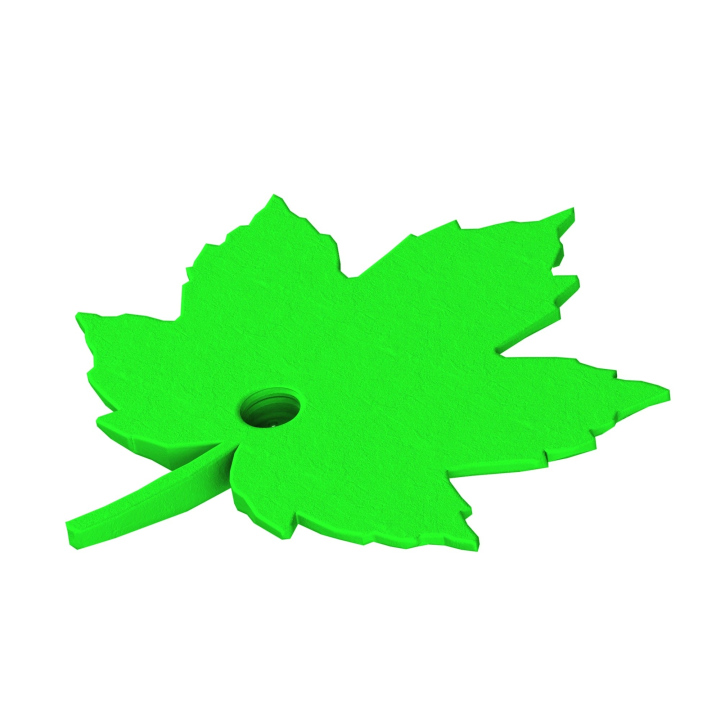 Ukrycie zapachu do treningóe nosework - atrapa klonowego liścia z gniazdem na puszki zapachowe