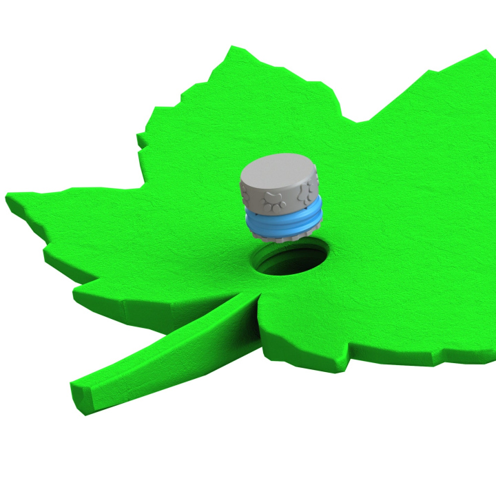 Mocowanie pudełka Fluonose Nano+ w zabawce węchowej Liść klonu