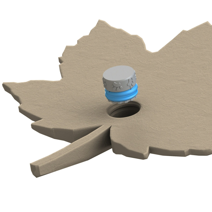 Mocowanie pudełka Fluonose Nano+ w zabawce węchowej Liść klonu