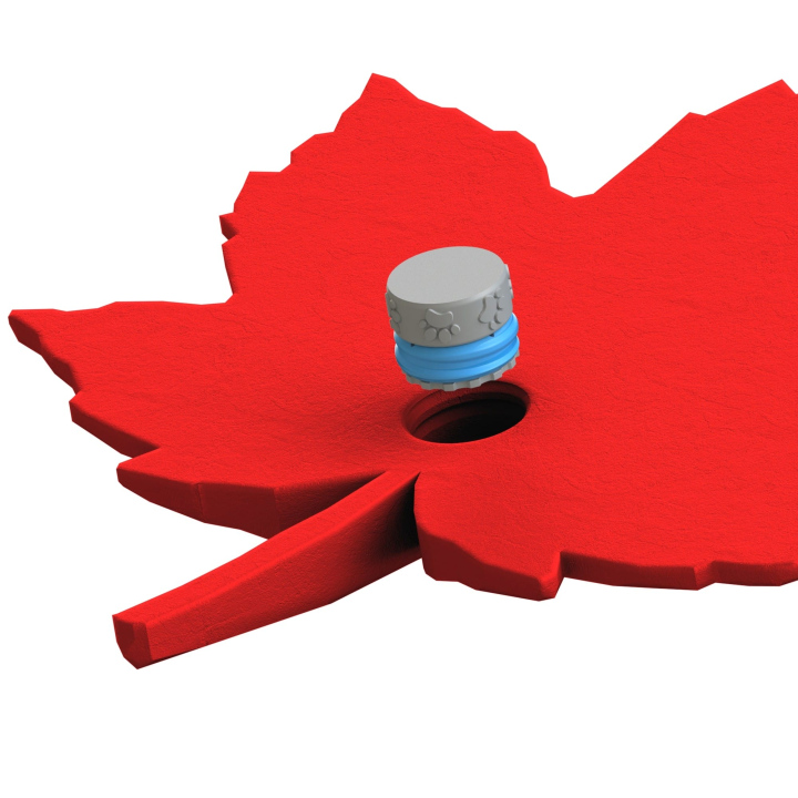 Mocowanie pudełka Fluonose Nano+ w zabawce węchowej Liść klonu