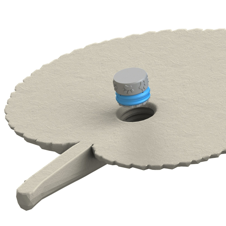 Mocowanie pudełka Fluonose Nano+ w zabawce węchowej Liść lipy