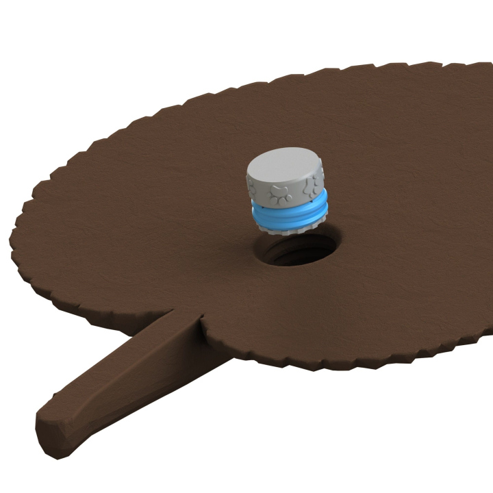 Mocowanie pudełka Fluonose Nano+ w zabawce węchowej Liść lipy