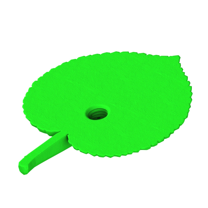 Ukrycie zapachu do treningóe nosework - atrapa liścia z lipy z gniazdem na puszki zapachowe