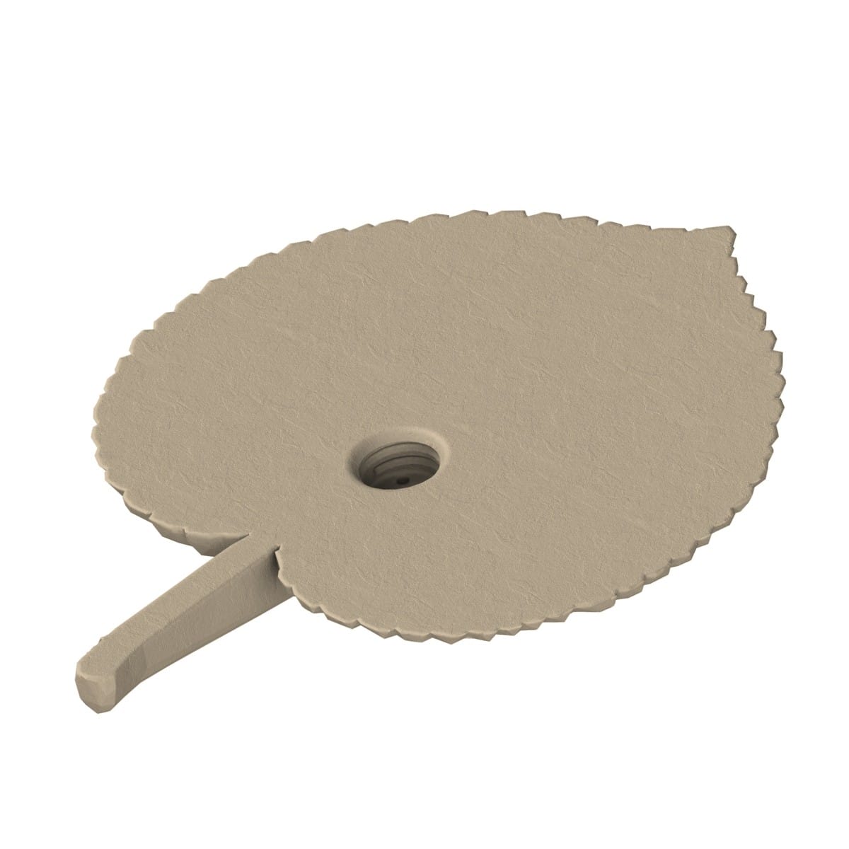 Ukrycie zapachu do treningóe nosework - atrapa liścia z lipy z gniazdem na puszki zapachowe