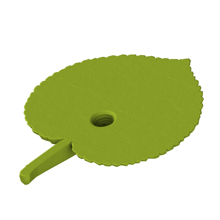 Ukrycie zapachu do treningóe nosework - atrapa liścia z lipy z gniazdem na puszki zapachowe