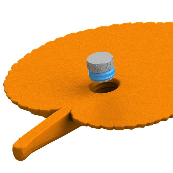 Mocowanie pudełka Fluonose Nano+ w zabawce węchowej Liść lipy