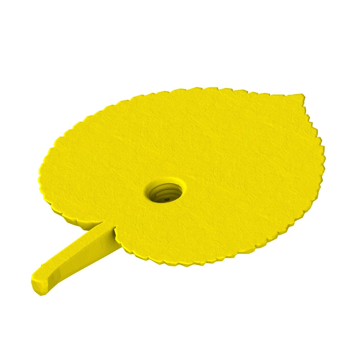 Ukrycie zapachu do treningóe nosework - atrapa liścia z lipy z gniazdem na puszki zapachowe