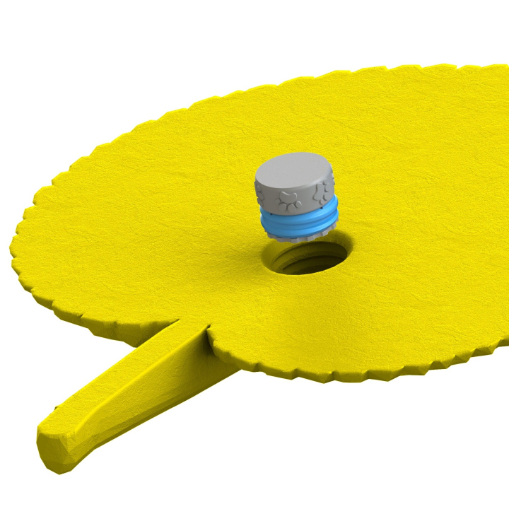 Mocowanie pudełka Fluonose Nano+ w zabawce węchowej Liść lipy