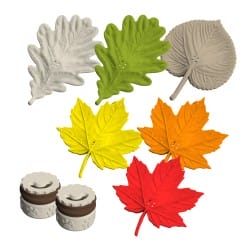 Herbstliches Set Blätter für die Nasenarbeit – 5 Blätter + 2 Nano+ Dosen gratis | Fluo Dog