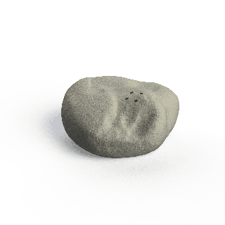Piedra media de montaña - escondite de olores para ejercicios de scent work