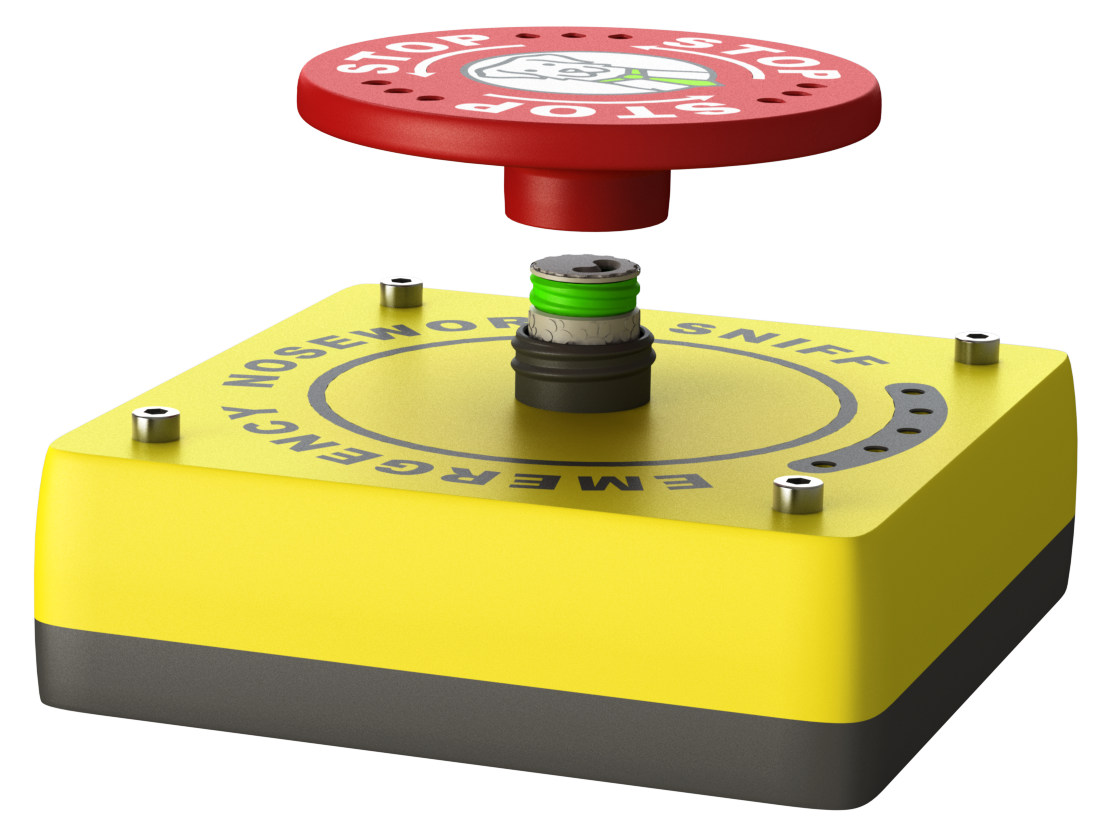 Cogumelo de segurança para Nosework – vista de cima