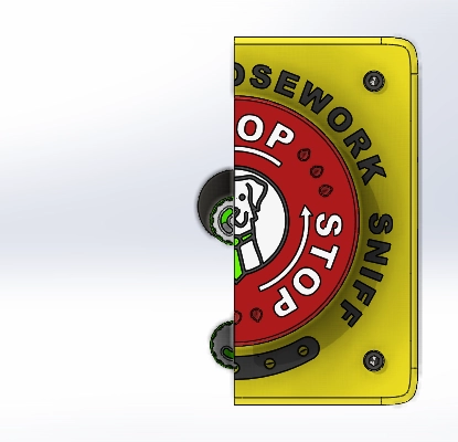 Seção do simulador – ímã e canais de aroma