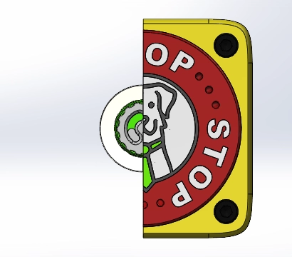 Tværsnit af attrappen – magnet og duftkanaler