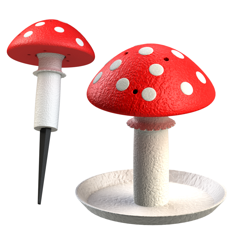 Mogelijkheid om op de standaard te plaatsen, of in de grond te steken.