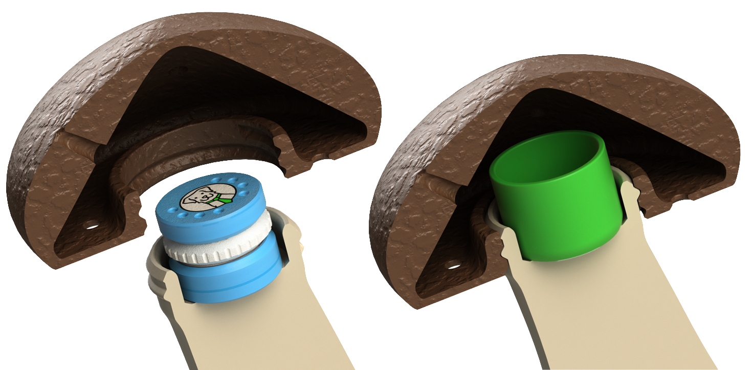 Grzybek węchowy z puszką Fluonose Mikro oraz z kubeczkem zapachowym