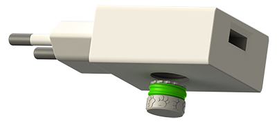 Puszka Fluonose Nano+ wkręcona w FluoCharger