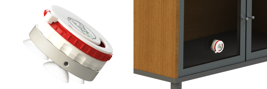 Supporto con ventose per lattine nosework della serie Fluonose